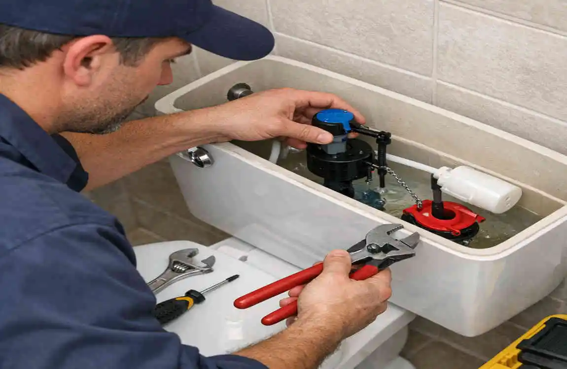 can a plumber fix a running toilet