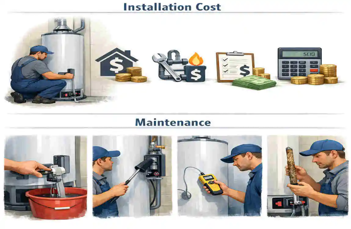 can a plumber install a natural gas water heater