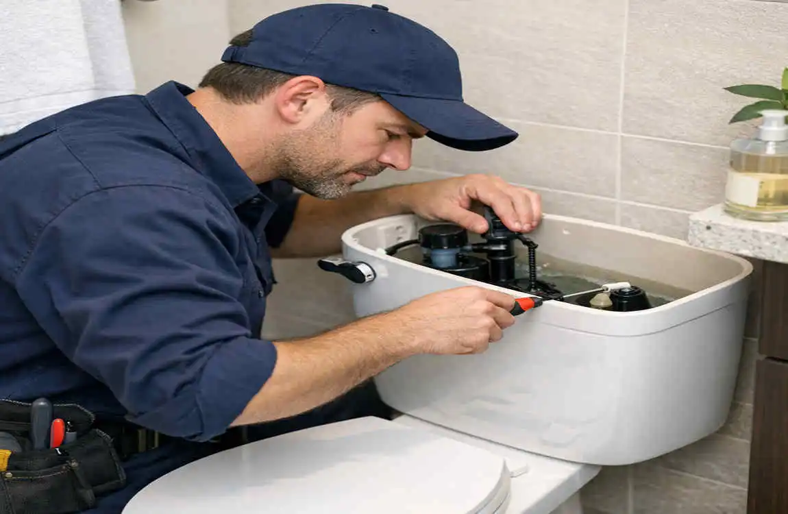can a plumber fix a running toilet
