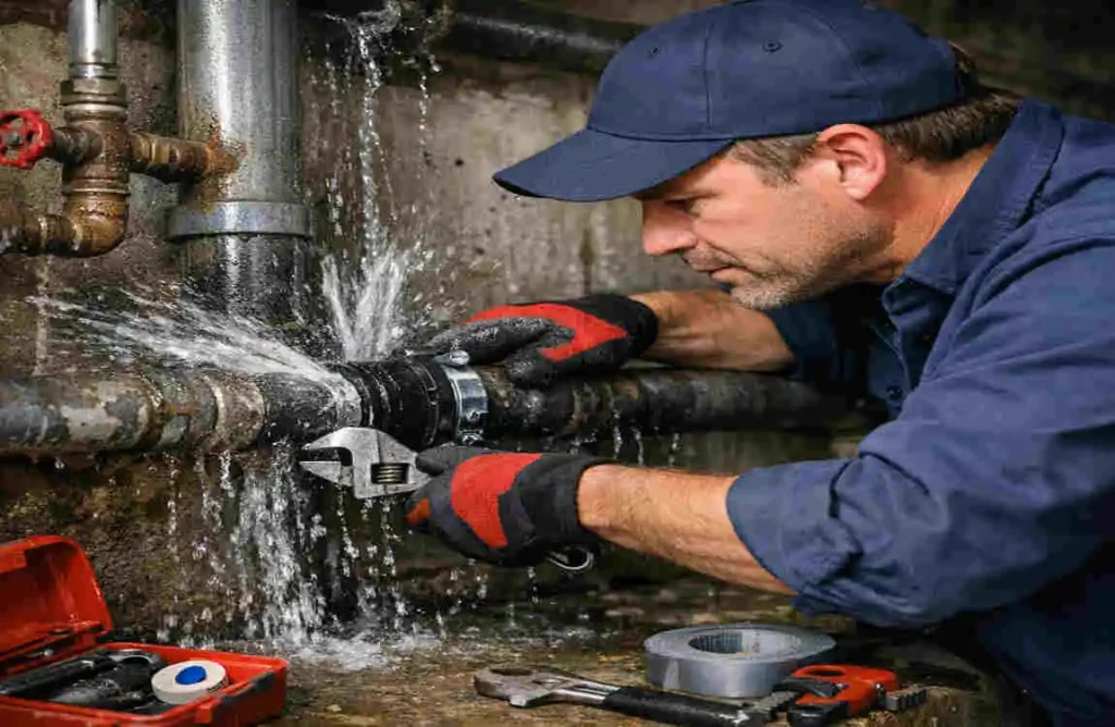 can a plumber fix a burst pipe