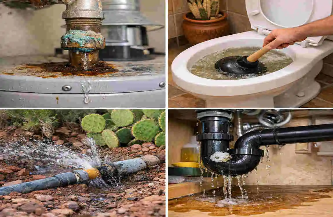 what are most common plumbing problems in cottonwood arizona homes