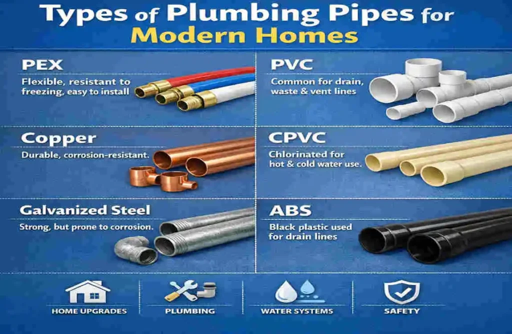 Types of Plumbing Pipes for Modern Homes types of plumbing pipes