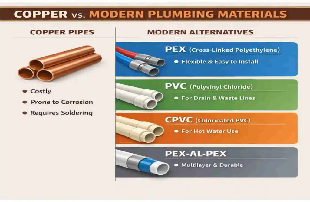 why were copper pipes replaced in plumbing
