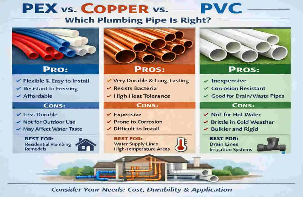 types of plumbing pipes