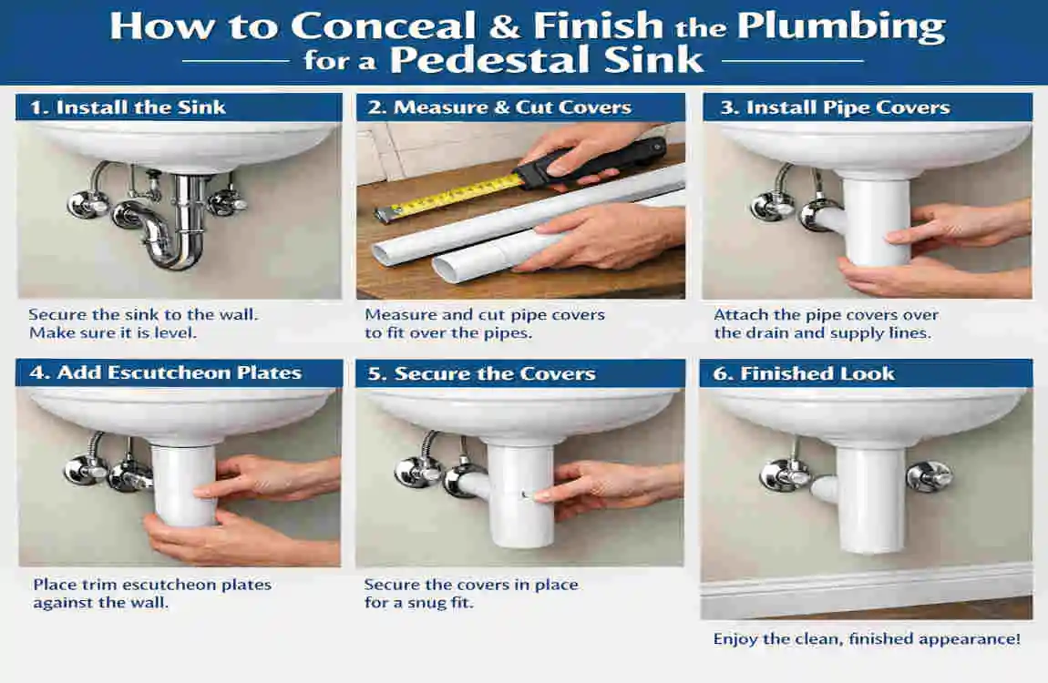 how to plumb a pedestal sink