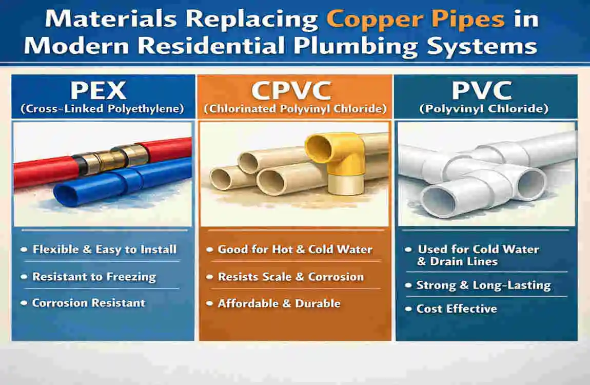 why were copper pipes replaced in plumbing