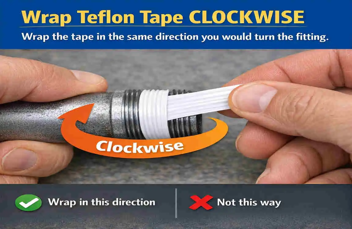which way to wrap plumbing tape