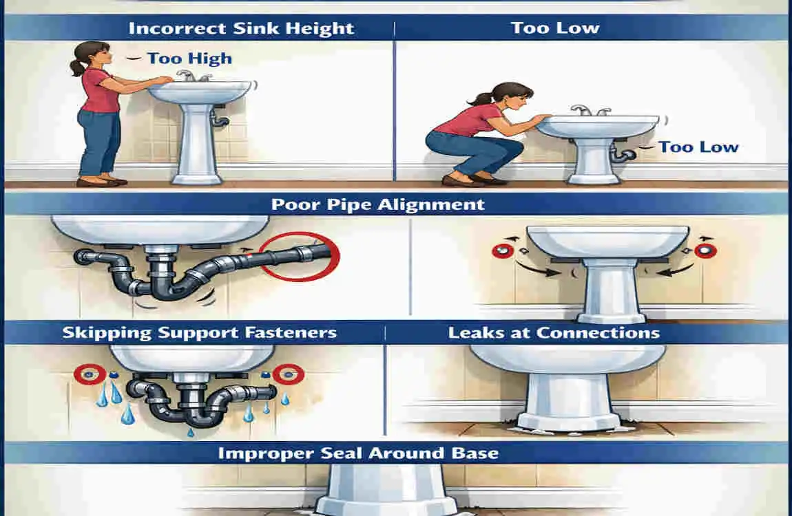 how to plumb a pedestal sink