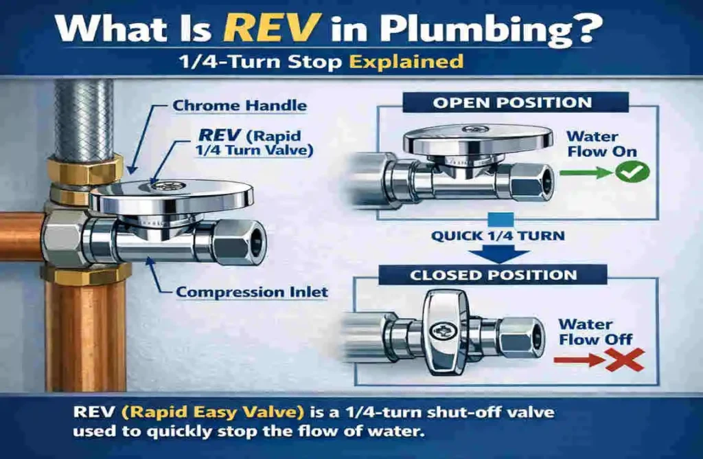 What Is REV in Plumbing? 1/4-Turn Stop Explained what is rev in plumbing terms 1/4 turn stop