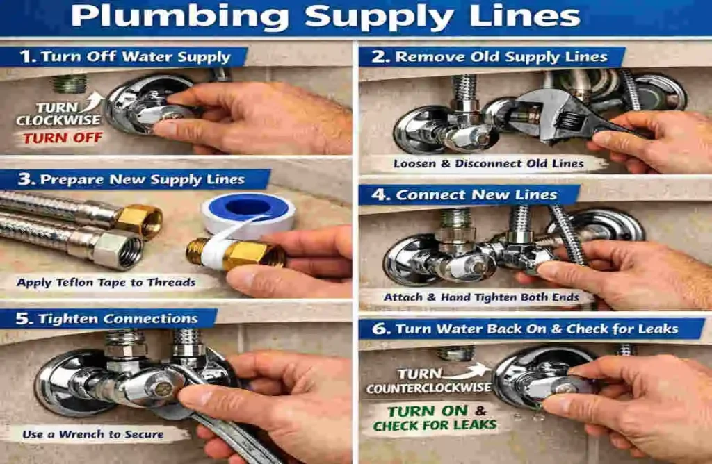 how to Install new plumbing supply Lines at home