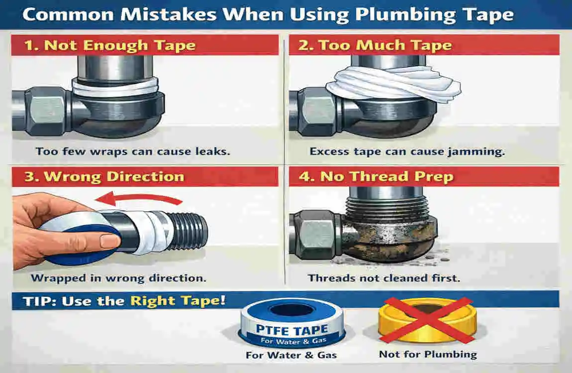 which way to wrap plumbing tape
