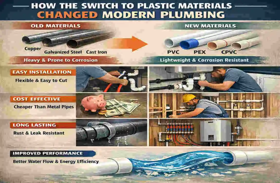 why did plumbing switch from copper to plastic pipes