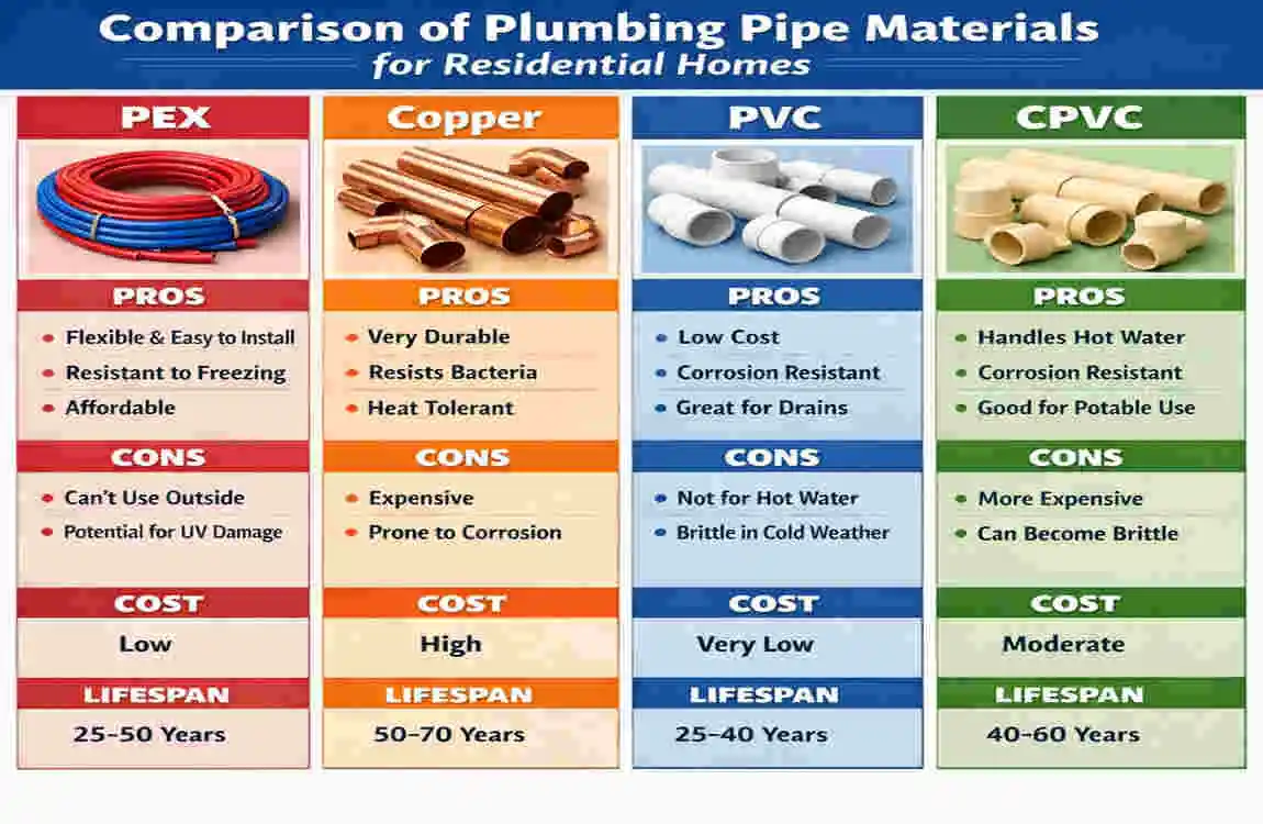 Best Plumbing Pipes for Homes: