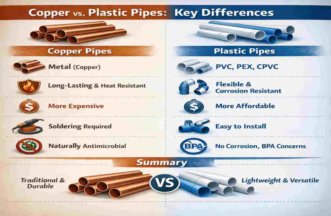 why did plumbing switch from copper to plastic pipes