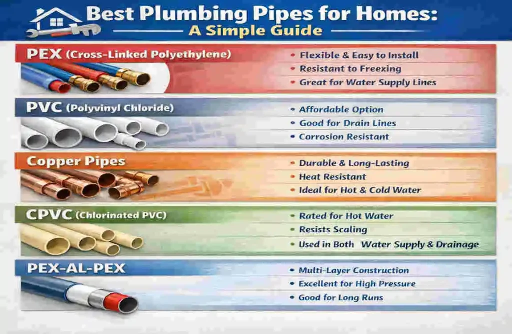 Best Plumbing Pipes for Homes: