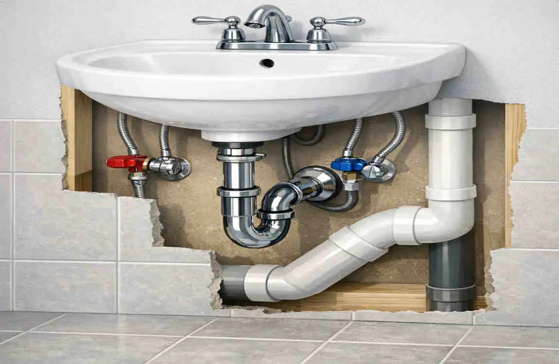 how to plumb a pedestal sink