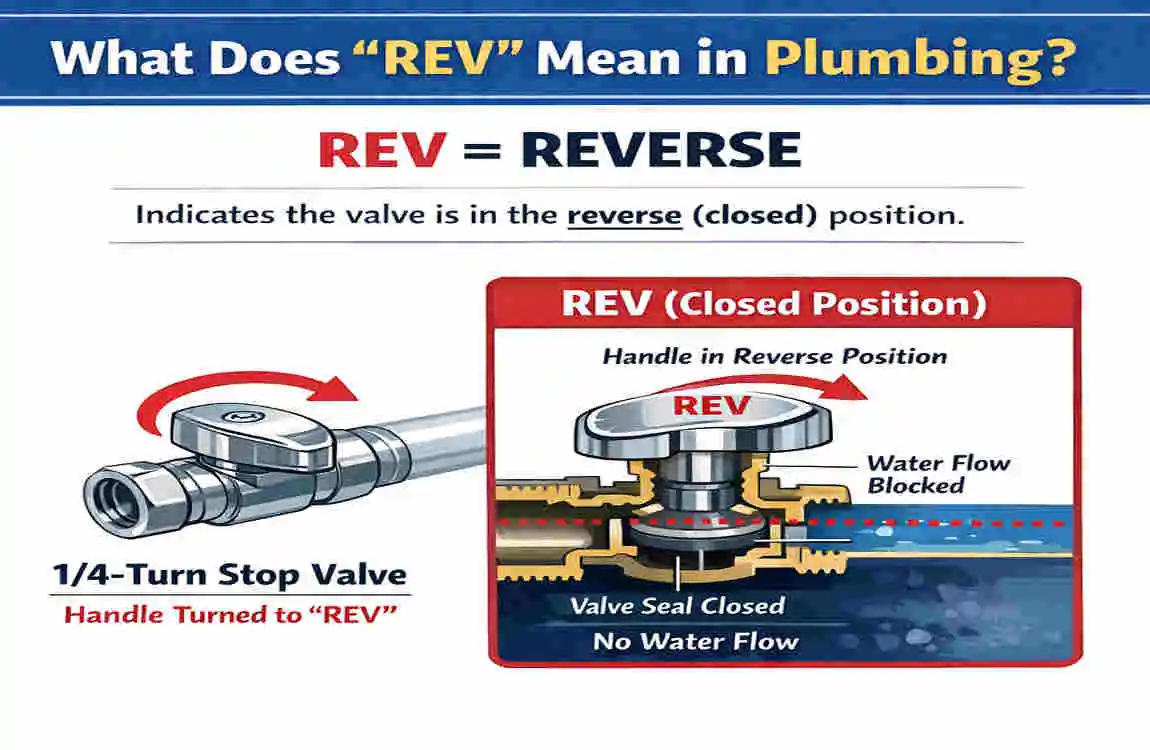 what is rev in plumbing terms 1/4 turn stop