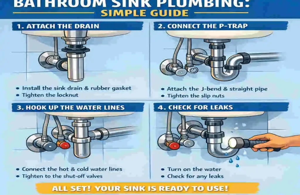 How to Install Bathroom Sink Plumbing: Simple Guide How to Install Bathroom Sink Plumbing: