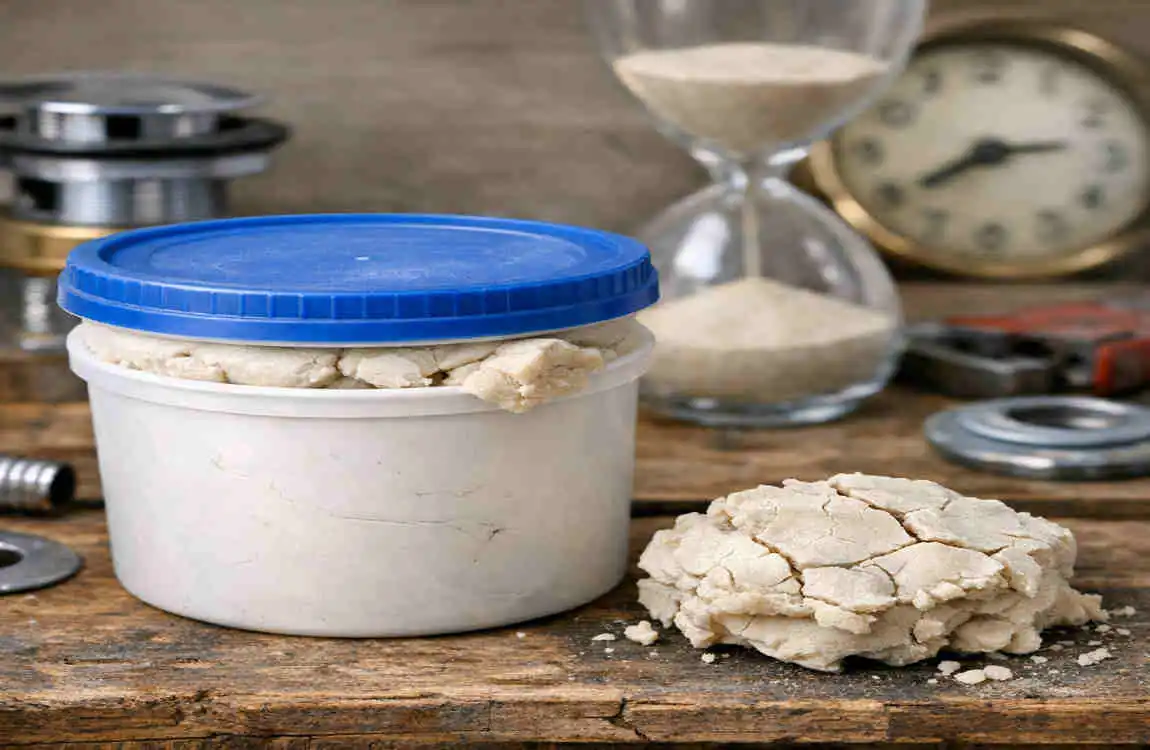 how long does plumber putty take to dry