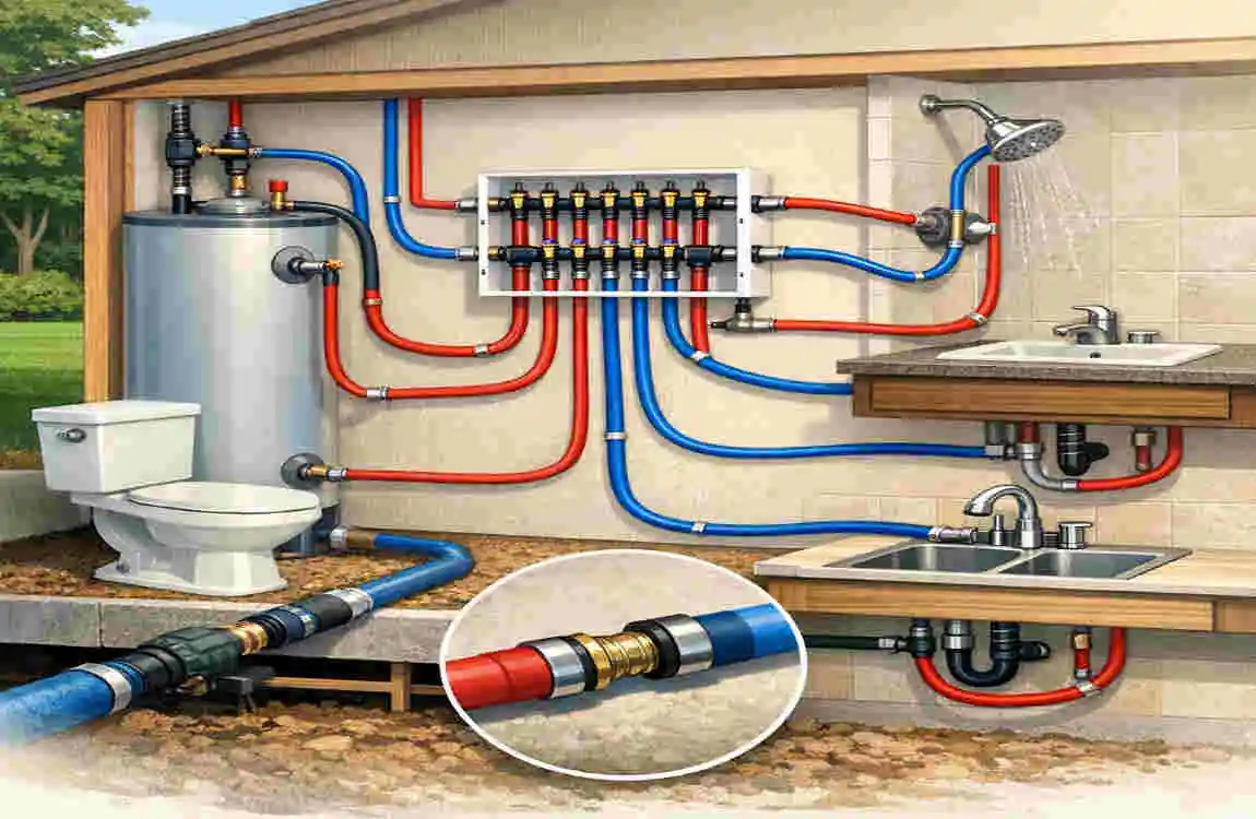 how to design pex plumbing system